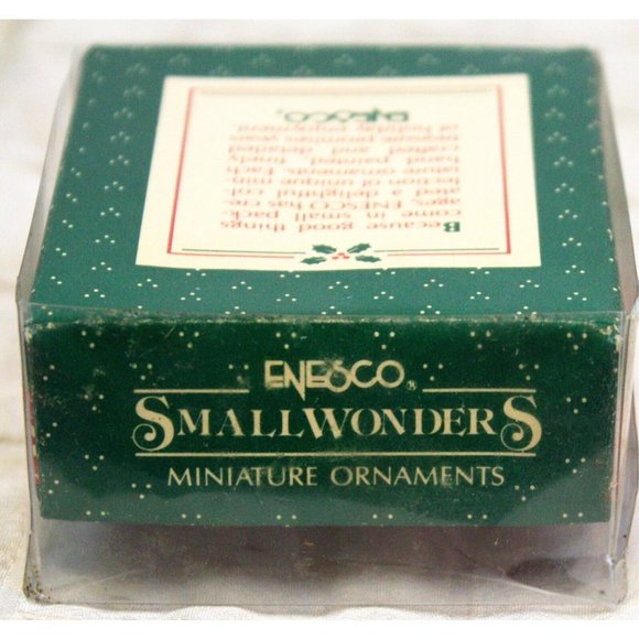 VTG 1989 Enesco Toyland Small Wonder Miniature Ornament Bear Spinning Top 566705 - Picture 7 of 15